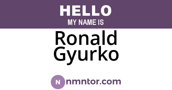 Ronald Gyurko