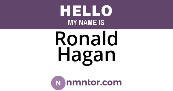 Ronald Hagan