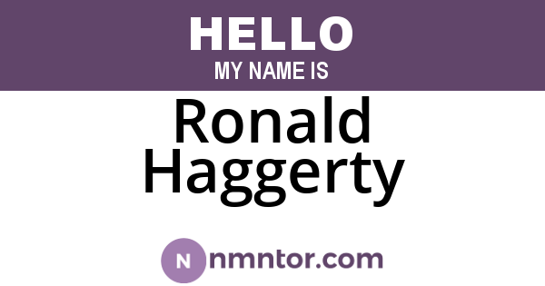 Ronald Haggerty
