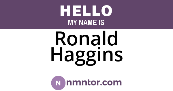 Ronald Haggins
