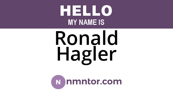 Ronald Hagler