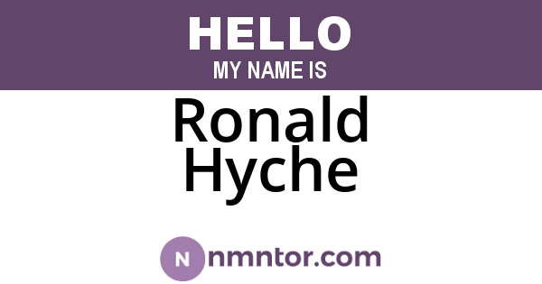 Ronald Hyche