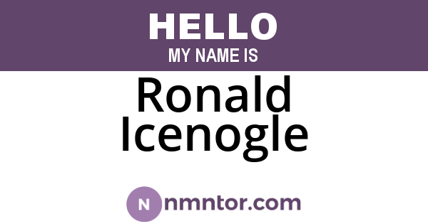 Ronald Icenogle