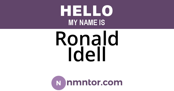 Ronald Idell