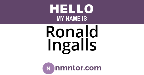 Ronald Ingalls