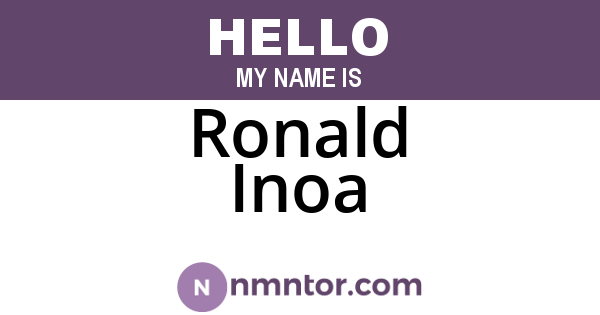 Ronald Inoa