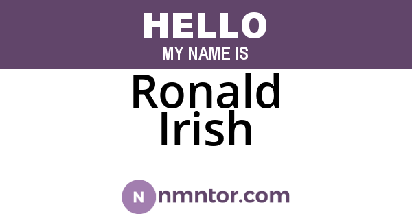Ronald Irish