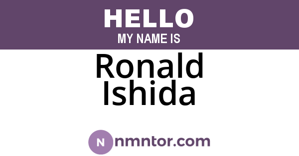 Ronald Ishida