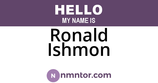 Ronald Ishmon