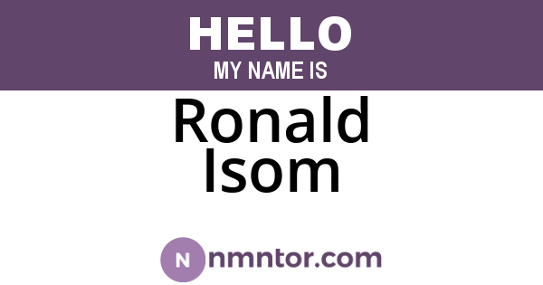Ronald Isom