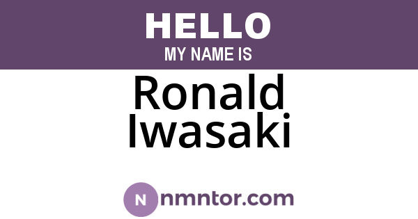 Ronald Iwasaki