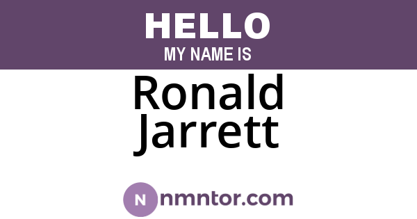 Ronald Jarrett