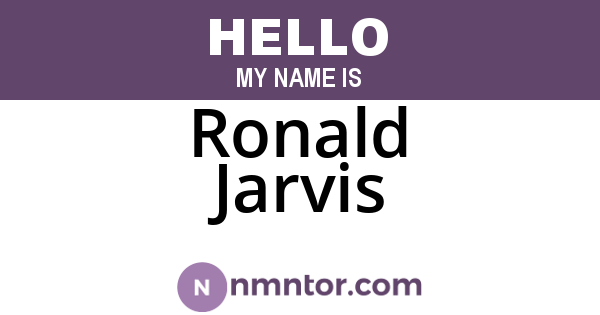 Ronald Jarvis