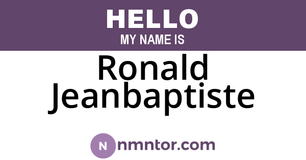 Ronald Jeanbaptiste