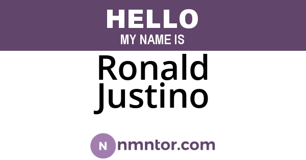 Ronald Justino
