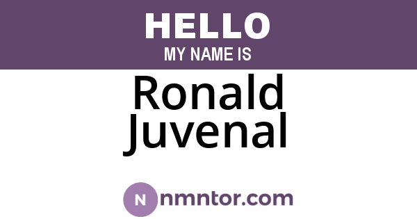 Ronald Juvenal