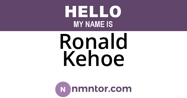 Ronald Kehoe
