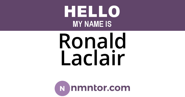 Ronald Laclair