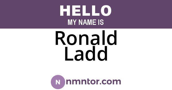 Ronald Ladd