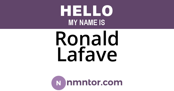 Ronald Lafave