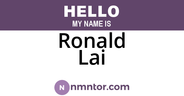 Ronald Lai