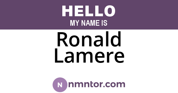 Ronald Lamere