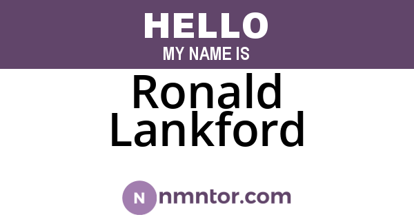 Ronald Lankford