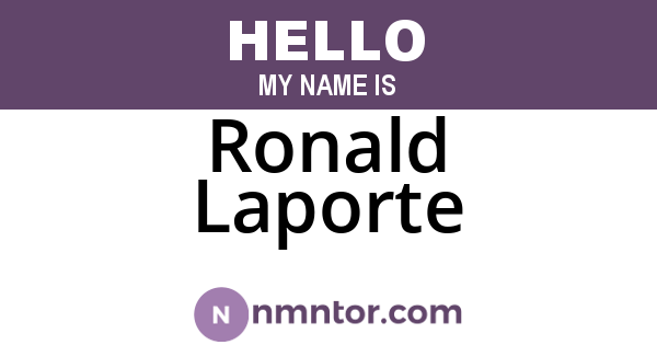 Ronald Laporte
