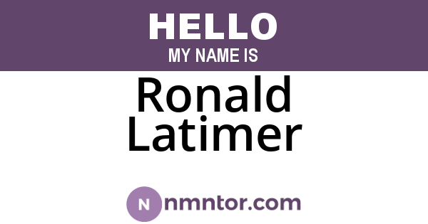 Ronald Latimer