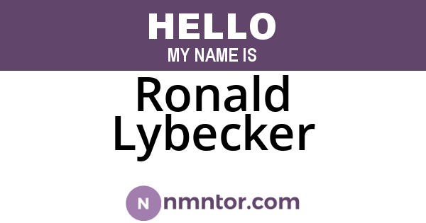 Ronald Lybecker