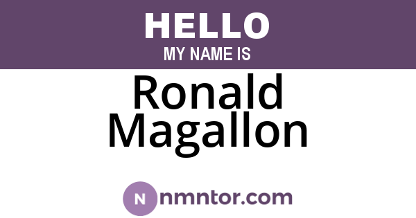 Ronald Magallon