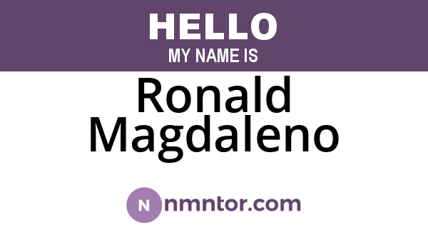 Ronald Magdaleno
