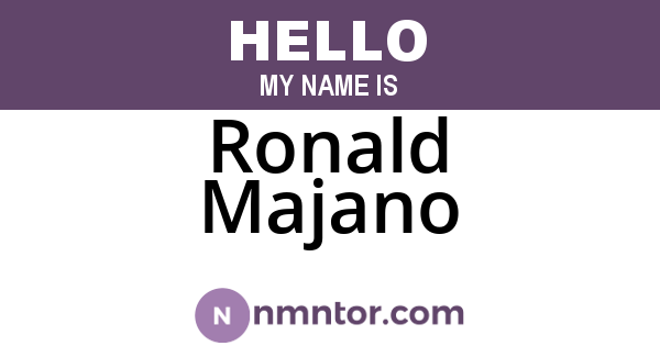 Ronald Majano