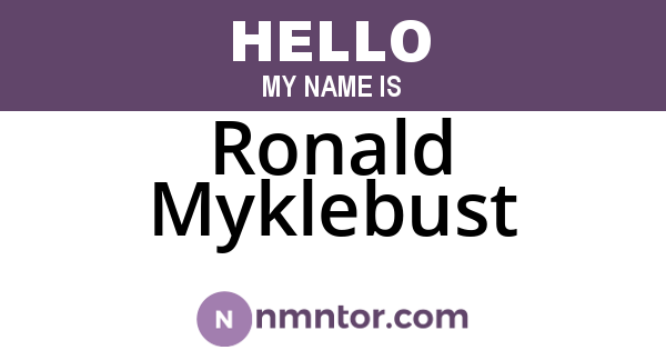 Ronald Myklebust