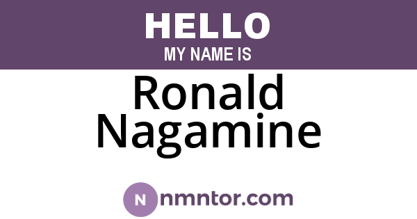 Ronald Nagamine