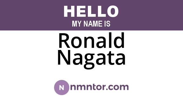 Ronald Nagata