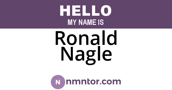 Ronald Nagle