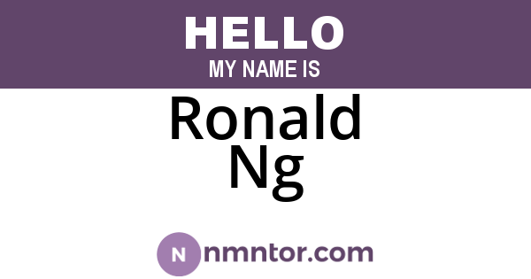 Ronald Ng
