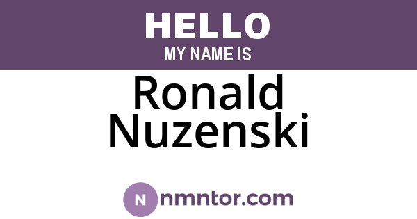 Ronald Nuzenski