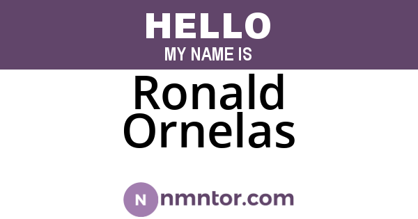 Ronald Ornelas