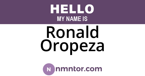 Ronald Oropeza