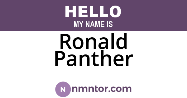 Ronald Panther