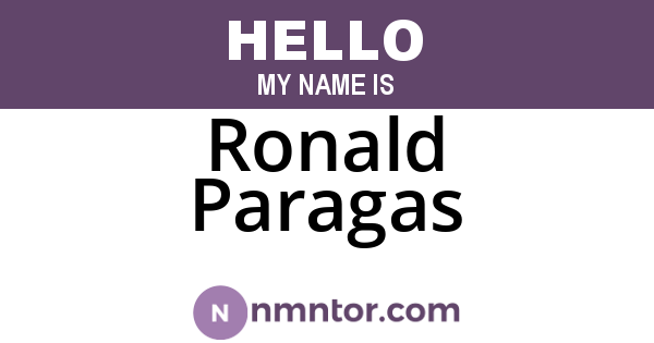 Ronald Paragas