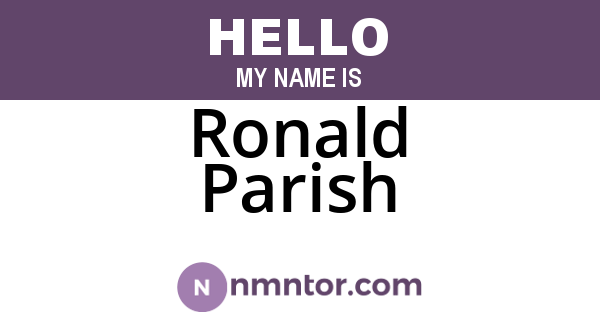 Ronald Parish