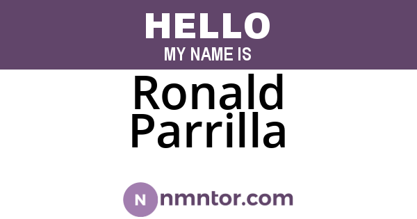 Ronald Parrilla