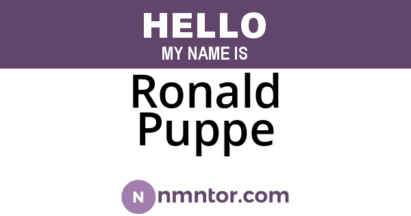 Ronald Puppe