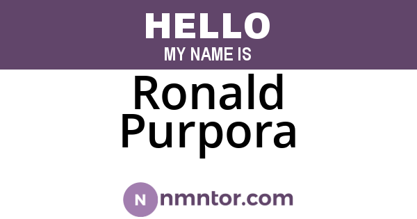 Ronald Purpora