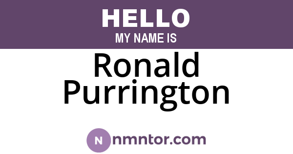 Ronald Purrington