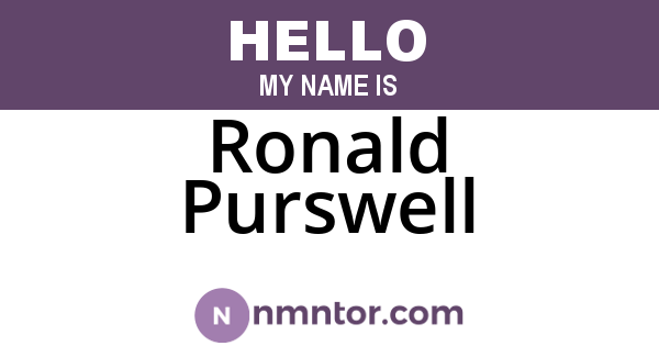 Ronald Purswell