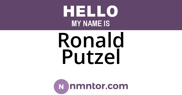 Ronald Putzel